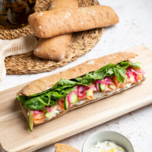 Half Salmon Sandwich